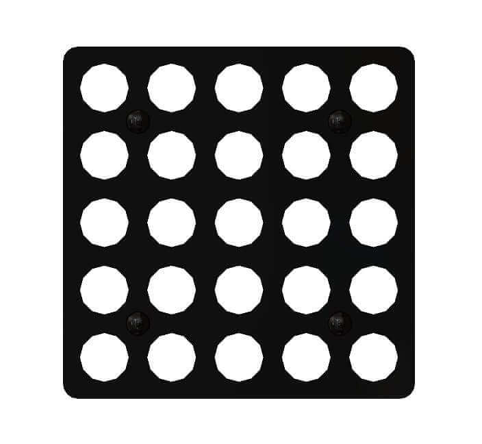 Deluxe Tattoo Ink Bottle Holder - 25 Holes for 1 or 2 oz Bottles, Black Durable Organizer