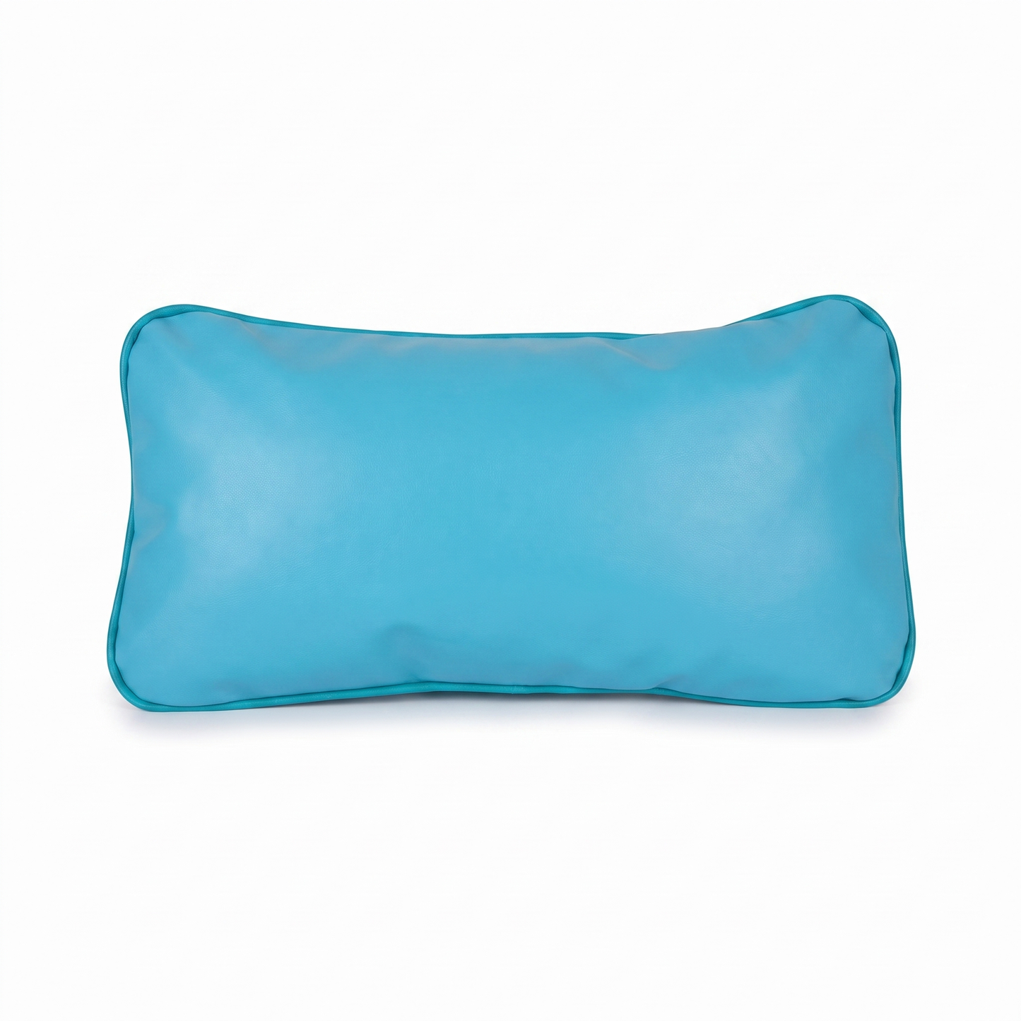 Turquoise Tattoo L rectangular pillow (smooth, no embroidery) by GG Workshop — isolated on white background