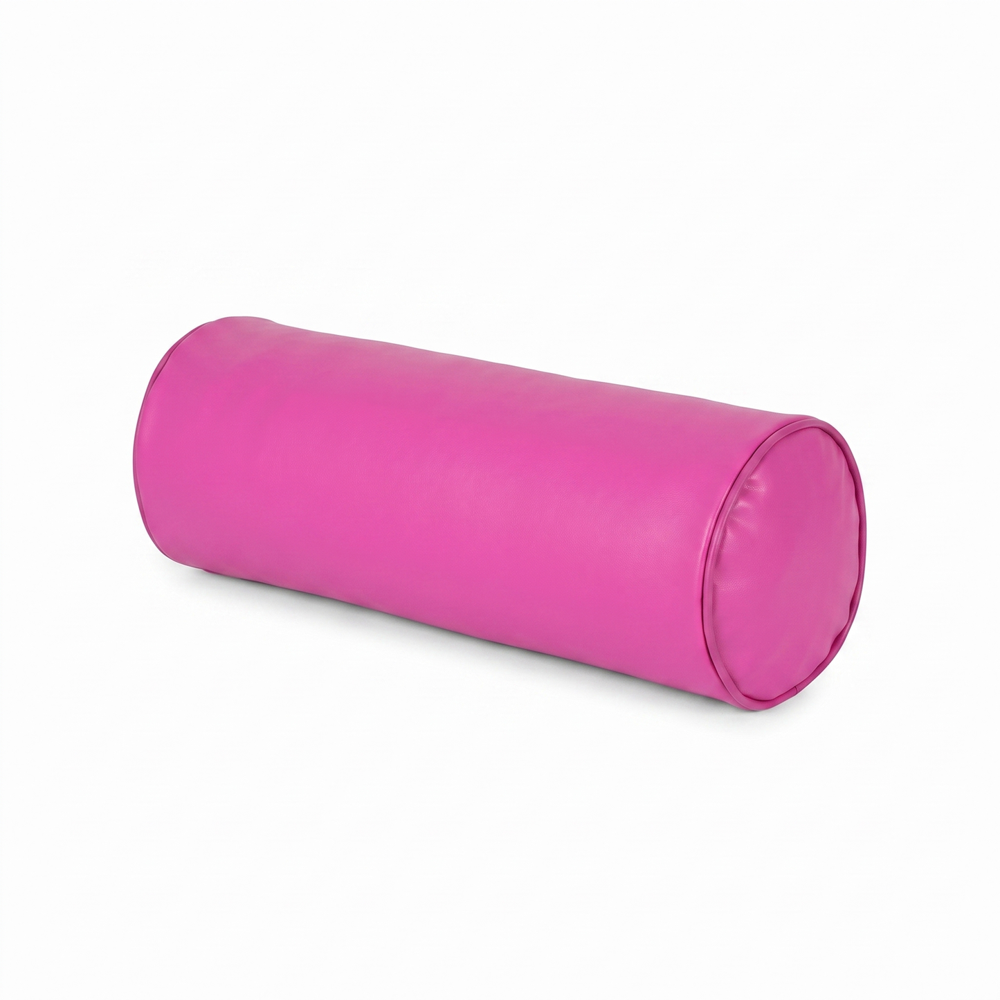 Max Pink Tattoo roller / bolster pillow (smooth, no embroidery) by GG Workshop — isolated on white background
