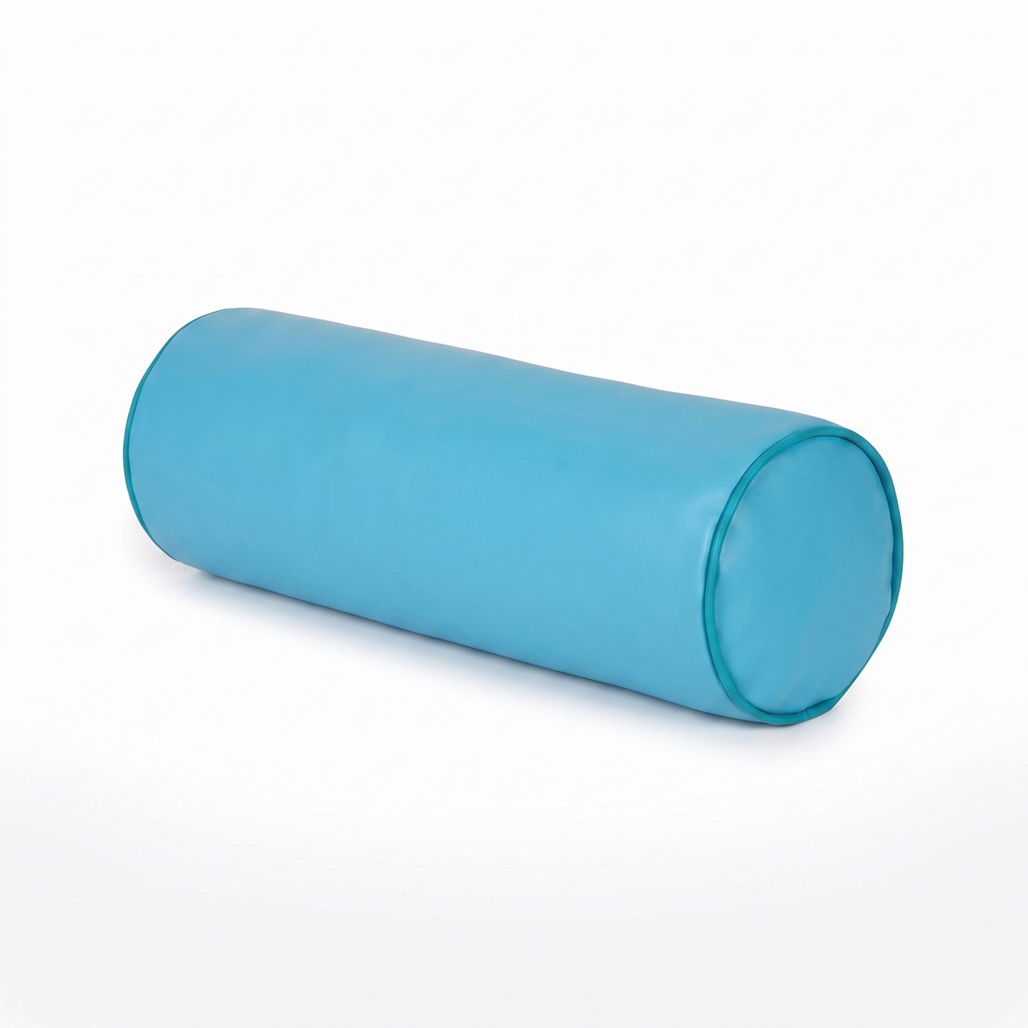 Turquoise Tattoo roller / bolster pillow (smooth, no embroidery) by GG Workshop — isolated on white background