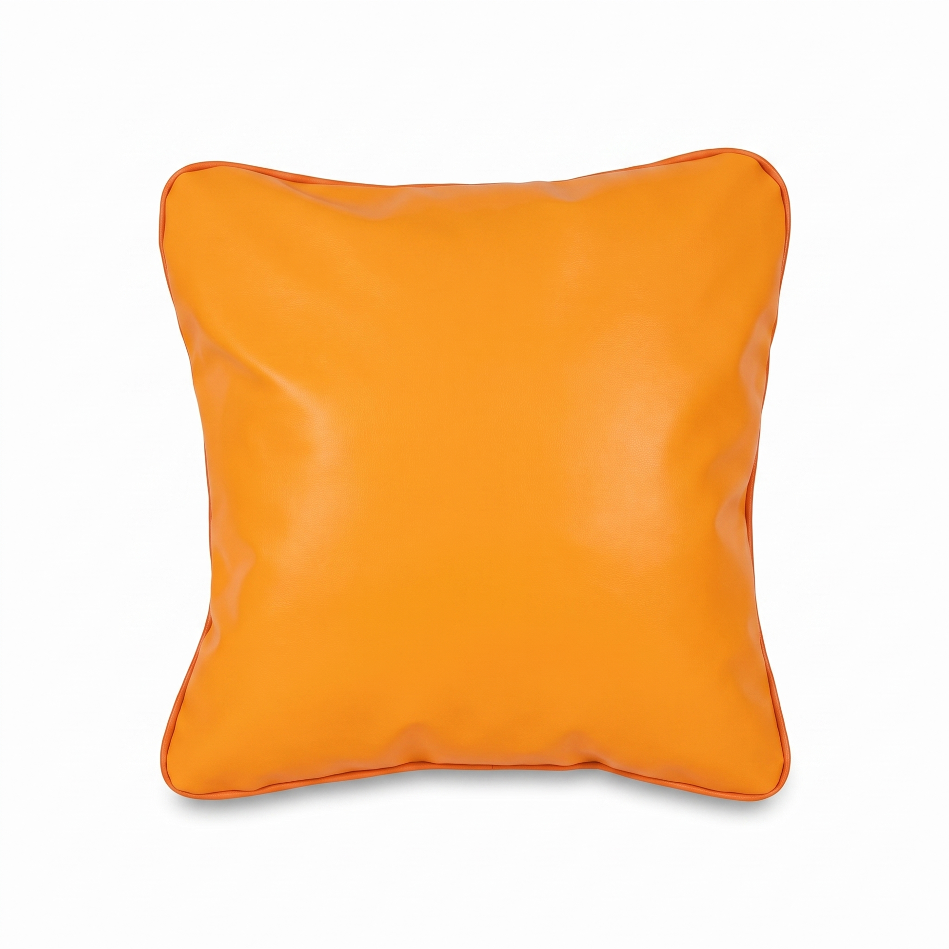 Orange Tattoo XL square pillow (smooth, no embroidery) by GG Workshop — isolated on white background