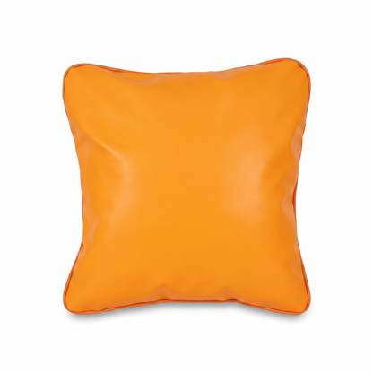 Orange Tattoo XL square pillow (smooth, no embroidery) by GG Workshop — isolated on white background
