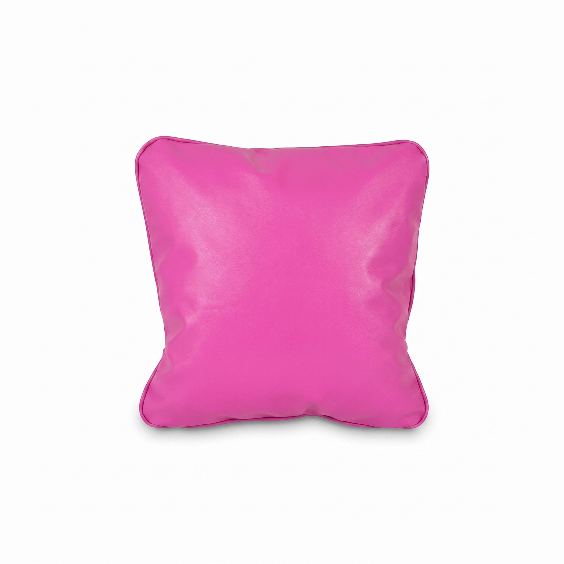 Max Pink Tattoo XL square pillow (smooth, no embroidery) by GG Workshop — isolated on white background