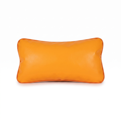 Orange Tattoo L rectangular pillow (smooth, no embroidery) by GG Workshop — isolated on white background