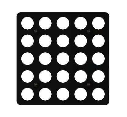 Deluxe Tattoo Ink Bottle Holder - 25 Holes for 1 or 2 oz Bottles, Black Durable Organizer