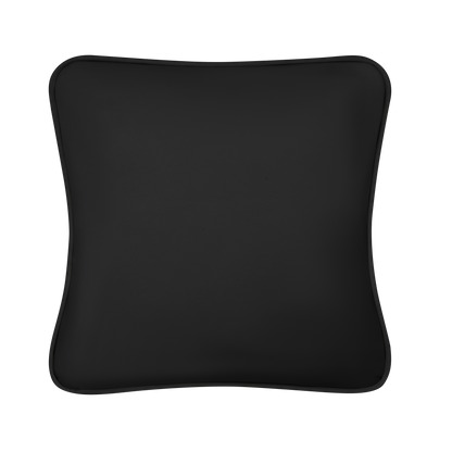 Tattoo Pillow XL by GG Workshop — 40x40cm (15.7×15.7 in) square vinyl armrest cushion, studio view