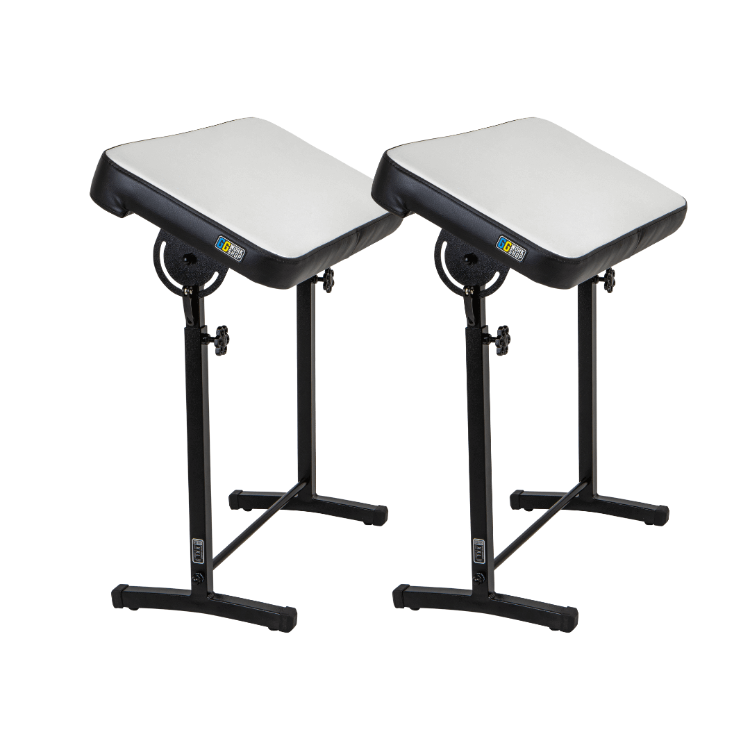 Set of two adjustable tattoo armrests with vinyl pillows for clients