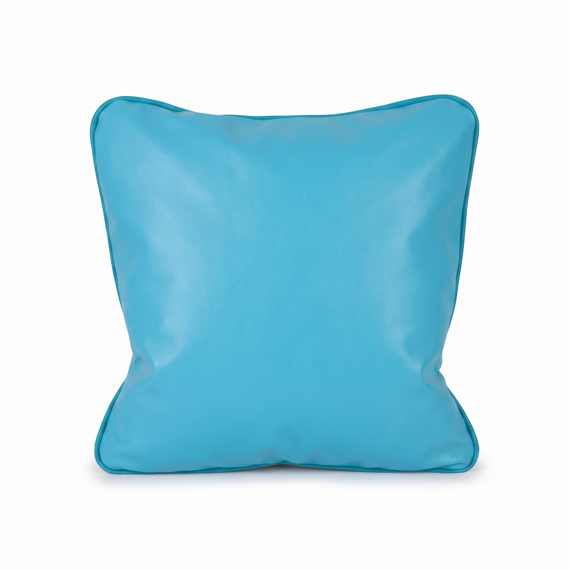 Turquoise Tattoo XL square pillow (smooth, no embroidery) by GG Workshop — isolated on white background