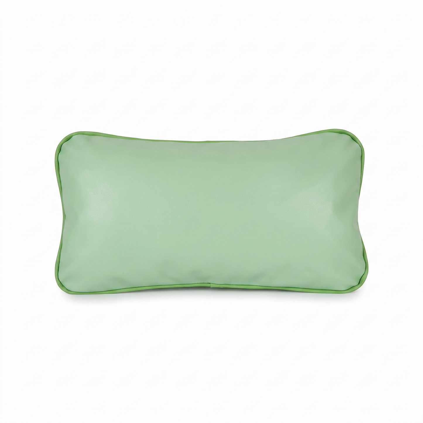 Pistachio green Tattoo L rectangular pillow (smooth, no embroidery) by GG Workshop — isolated on white background