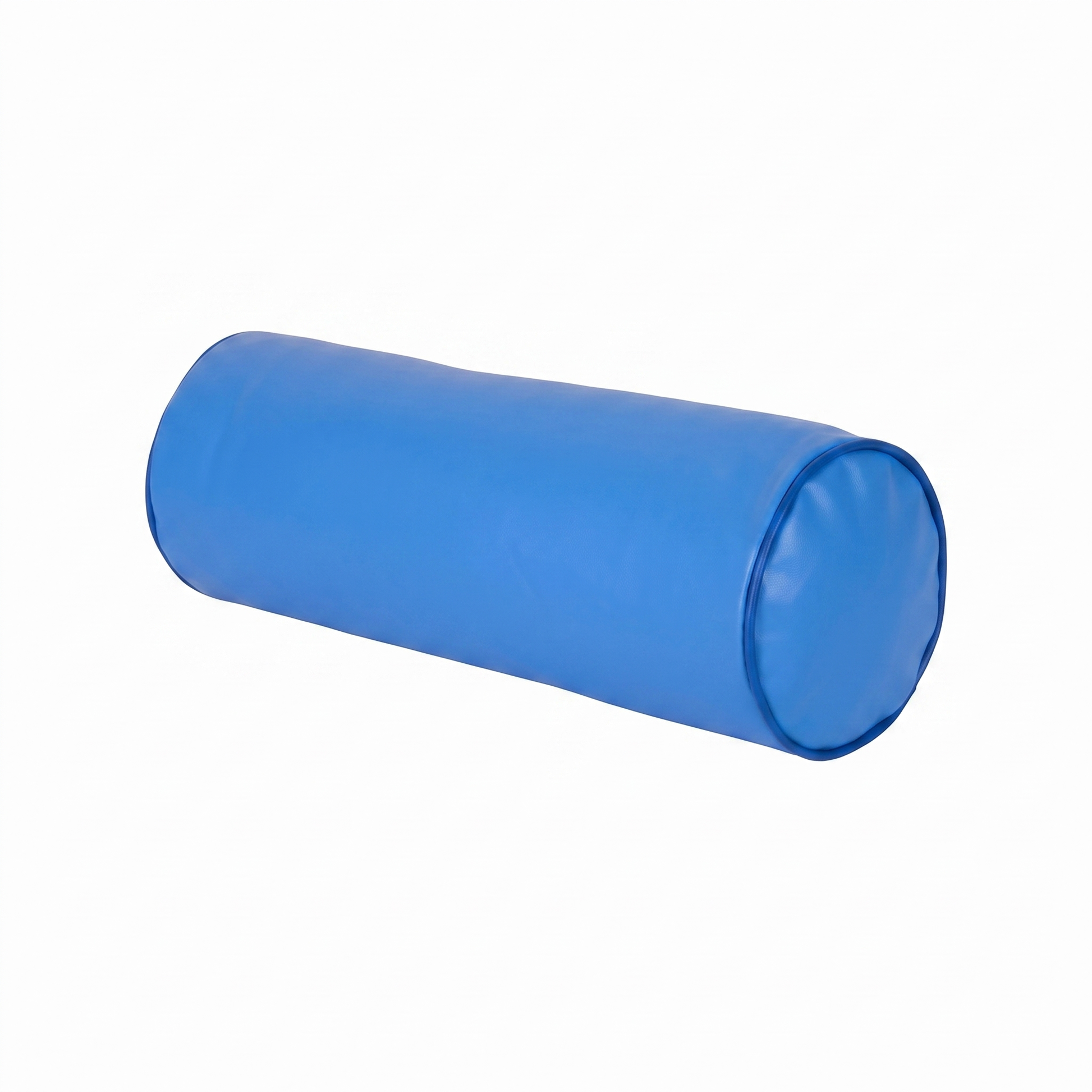 Blue Tattoo roller / bolster pillow (smooth, no embroidery) by GG Workshop — isolated on white background