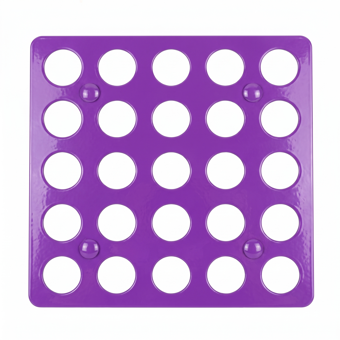 Purple pink violet Tattoo Ink Bottle Holder by GG Workshop — 25-hole powder-coated steel plate, product photo