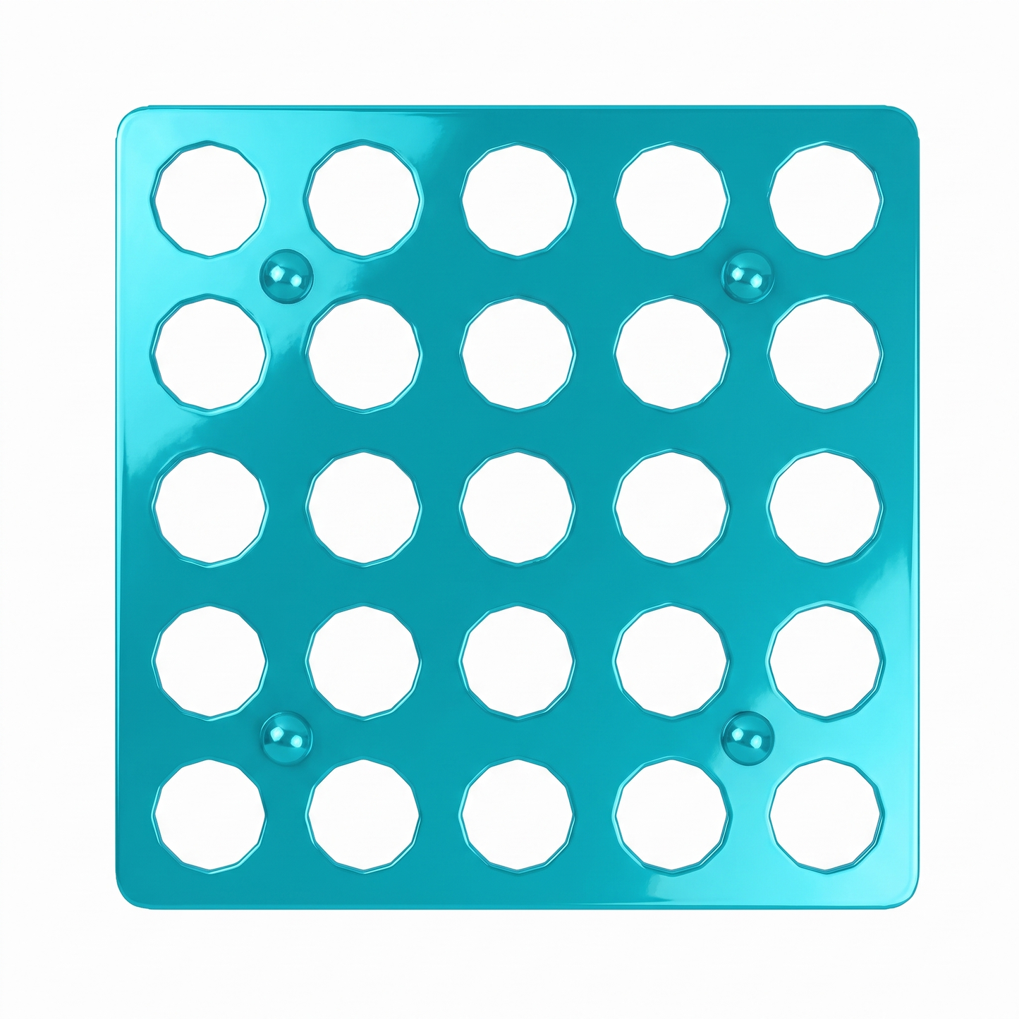 Turquoise Tattoo Ink Bottle Holder by GG Workshop — 25-hole powder-coated steel plate, product photo