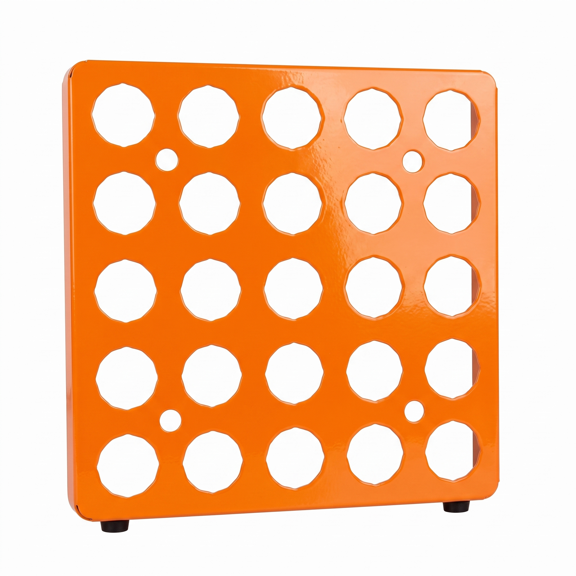 Orange Tattoo Ink Bottle Holder by GG Workshop — 25-hole powder-coated steel plate, product photo